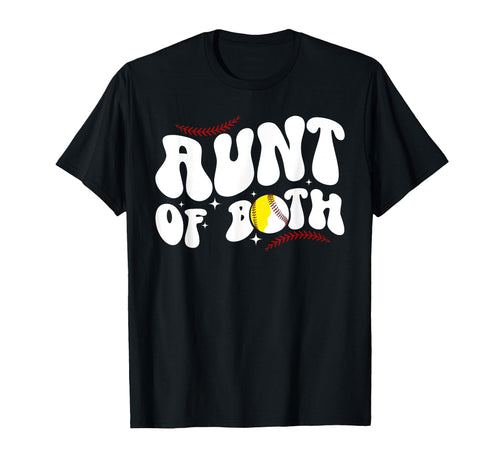 Aunt Both Groovy Baseball Softball T-Shirt - Unique Graphic for Adults - T-Shirt, Sweatshirt, Hoodie