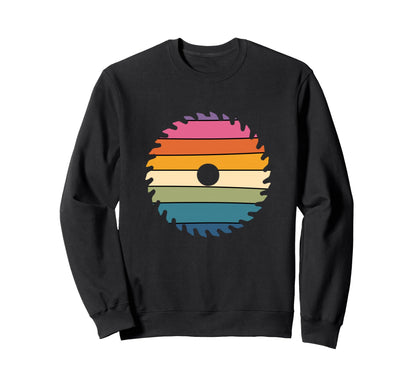 Rainbow Colorful Saw Blade Sweatshirt - Trendy Graphic for Adults - T-Shirt, Sweatshirt, Hoodie
