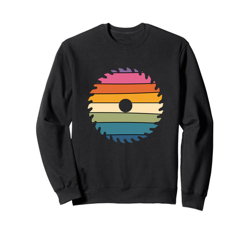 Rainbow Colorful Saw Blade Sweatshirt - Trendy Graphic for Adults - T-Shirt, Sweatshirt, Hoodie