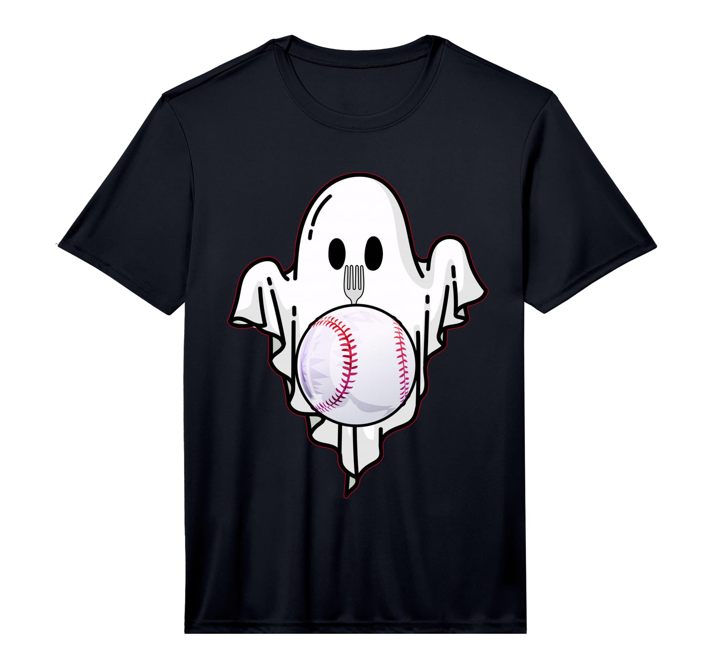 Mens Ghost Forkball Baseball Lover T-Shirt - Fun Novelty Design Men Women - T-Shirt, Sweatshirt, Hoodie