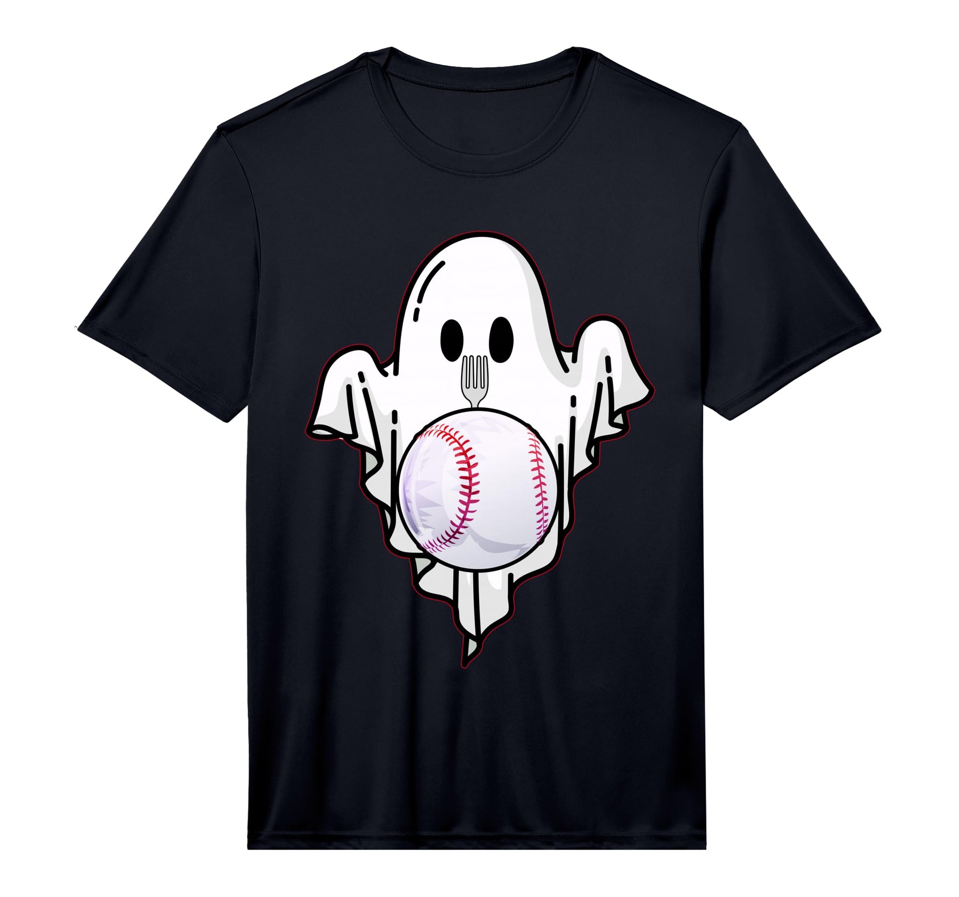 Mens Ghost Forkball Baseball Lover T-Shirt - Fun Novelty Design Men Women - T-Shirt, Sweatshirt, Hoodie