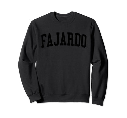 Fajardo Pr Distressed Black Varsity Sweatshirt - Unique Graphic Unisex - T-Shirt, Sweatshirt, Hoodie