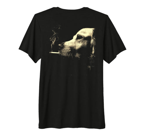 Golden Retriever Smoking Cigarette Grunge T-Shirt - Trendy Graphic Unisex - T-Shirt, Sweatshirt, Hoodie