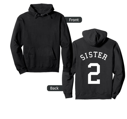 Sister Jersey No 2 Baseball Sis Hoodie - Unique Graphic Men Women - T-Shirt, Sweatshirt, Hoodie