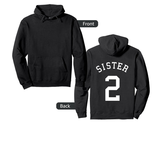 Sister Jersey No 2 Baseball Sis Hoodie - Unique Graphic Men Women - T-Shirt, Sweatshirt, Hoodie