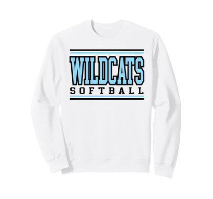 Wildcats Softball Mom Game Day Sweatshirt - Aesthetic Graphic for Adults - T-Shirt, Sweatshirt, Hoodie