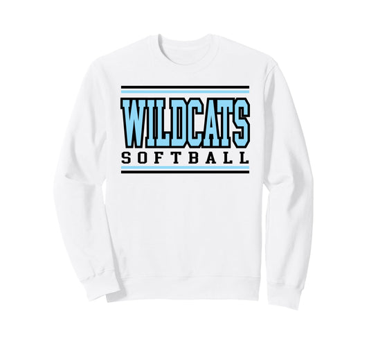 Wildcats Softball Mom Game Day Sweatshirt - Aesthetic Graphic for Adults - T-Shirt, Sweatshirt, Hoodie