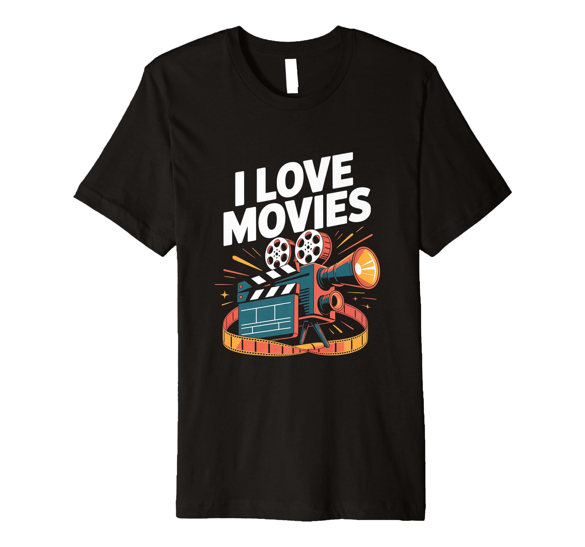 I Love Movies Camera Enthusiast T-Shirt - Trendy Graphic Unisex - T-Shirt, Sweatshirt, Hoodie