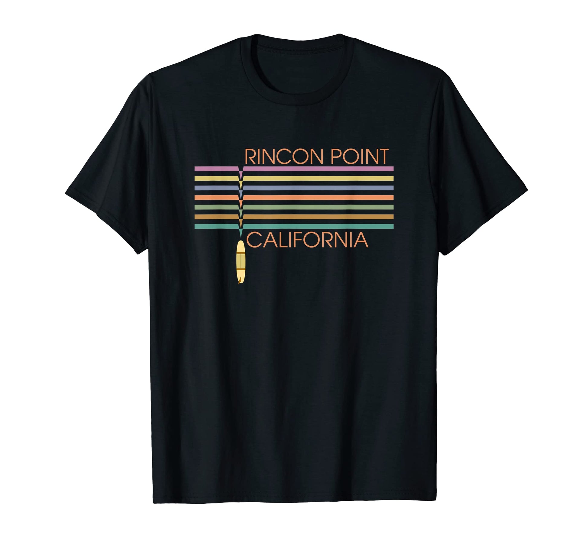 Rincon Point California Surfing T-Shirt - Aesthetic Graphic for Adults - T-Shirt, Sweatshirt, Hoodie