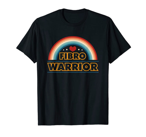 Fibromyalgia Fibro Warrior Rainbow Heart T-Shirt - Minimalist Print Unisex - T-Shirt, Sweatshirt, Hoodie