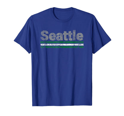 Seattle Washington Weathered Stripe T-Shirt - Aesthetic Graphic Men Women - T-Shirt, Sweatshirt, Hoodie