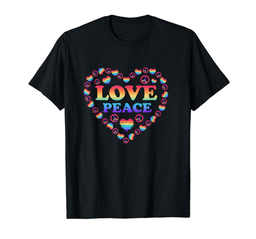 Peace Sign Love 70S Hippie T-Shirt - Casual Everyday Wear for Adults - T-Shirt, Sweatshirt, Hoodie
