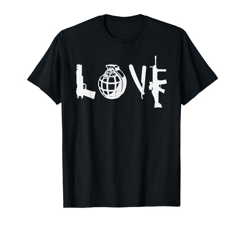 Great Love Weapons Peace Against War T-Shirt - Minimalist Print for Adults - T-Shirt, Sweatshirt, Hoodie