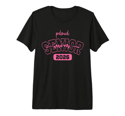 Proud Mom 2026 Senior Baseball Basketball T-Shirt - Graphic Print Unisex - T-Shirt, Sweatshirt, Hoodie