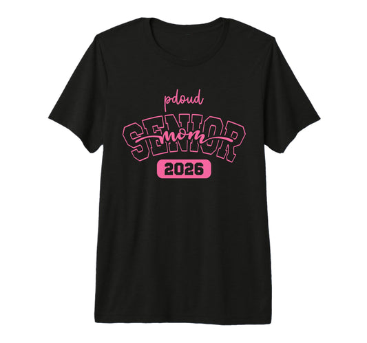 Proud Mom 2026 Senior Baseball Basketball T-Shirt - Graphic Print Unisex - T-Shirt, Sweatshirt, Hoodie