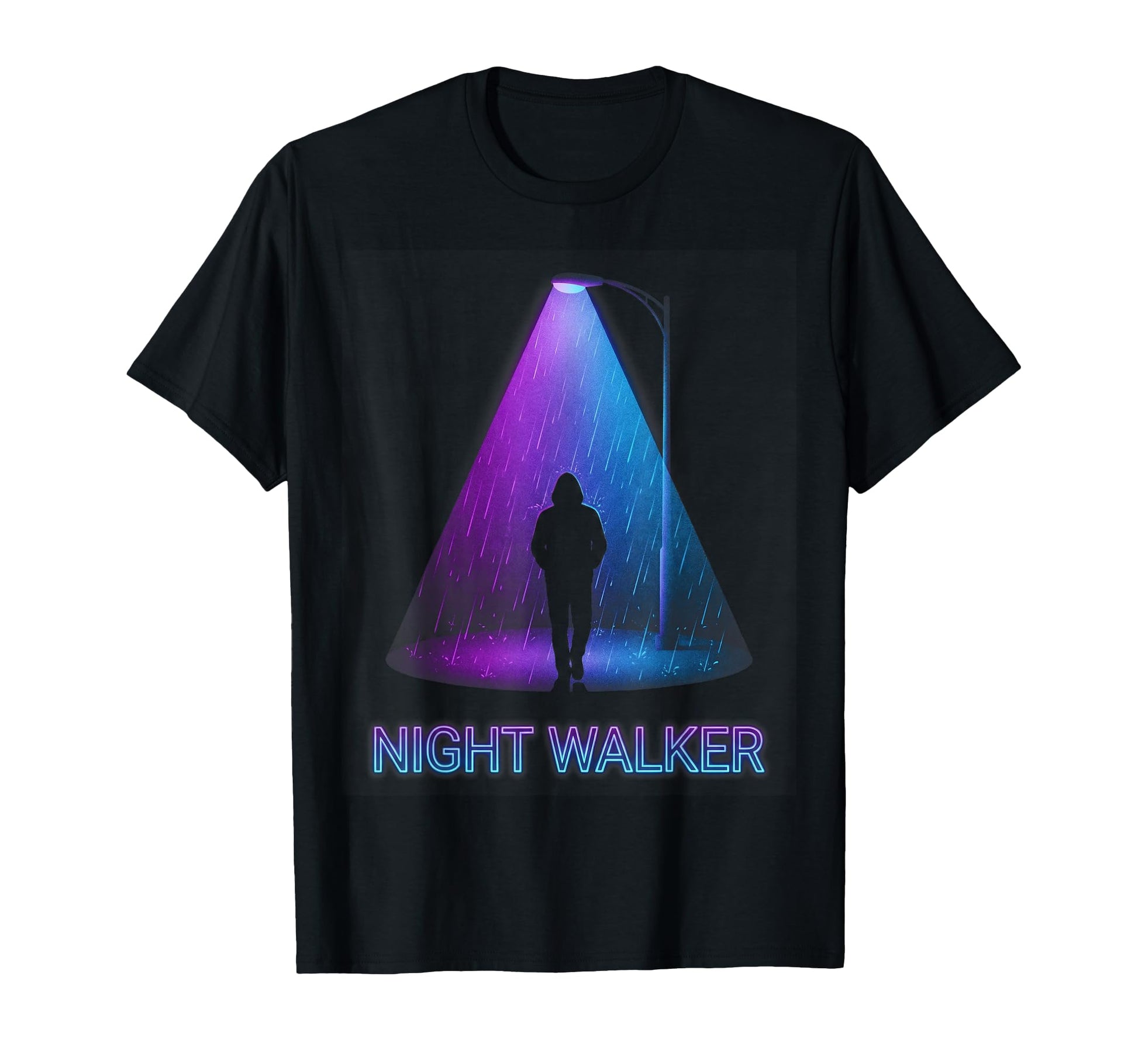 Night Walker Vaporwave Rain T-Shirt - Fun Novelty Design Men Women - T-Shirt, Sweatshirt, Hoodie