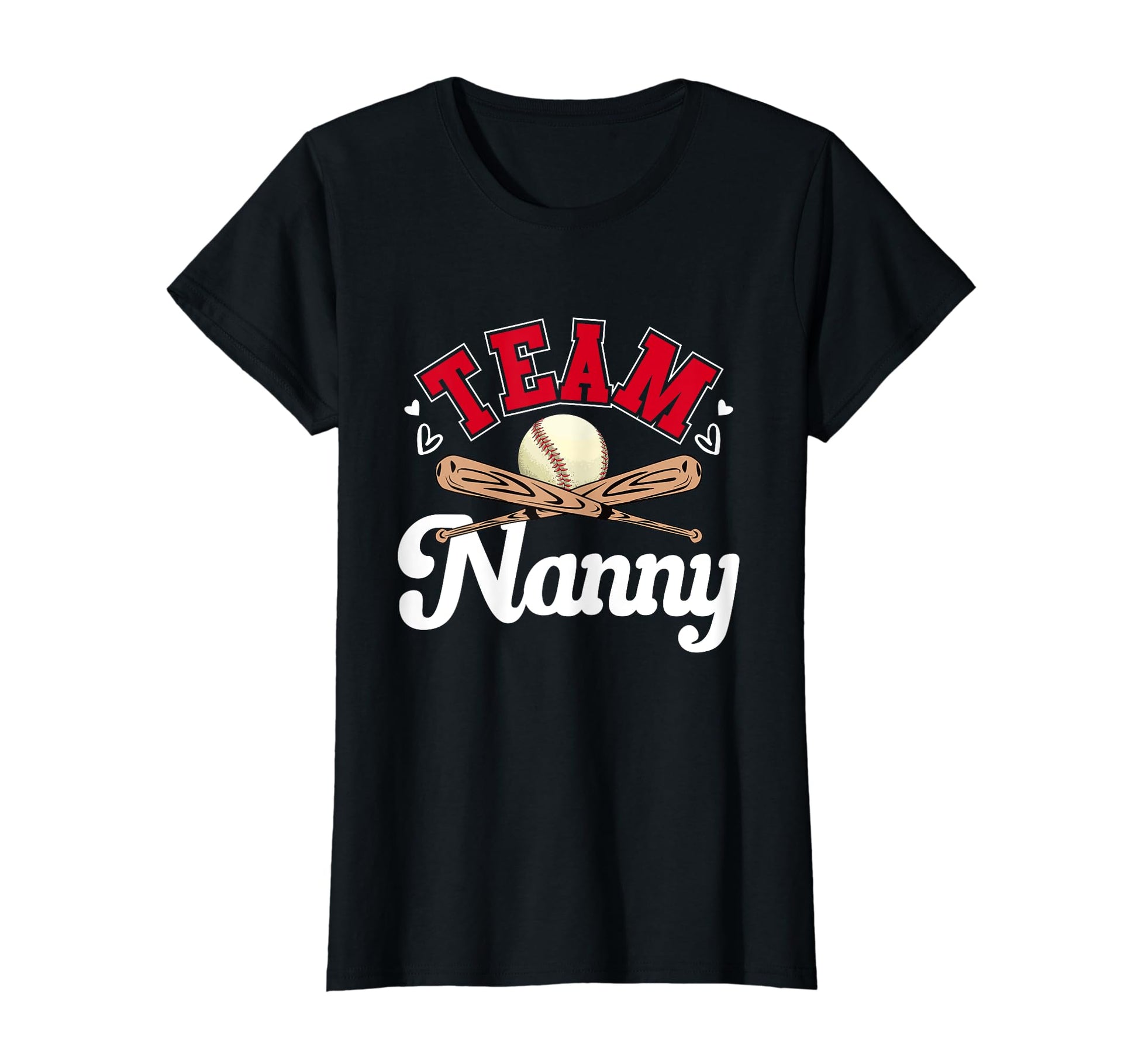 Team Nanny Mothers Day Baseball T-Shirt - Graphic Print for Adults - T-Shirt, Sweatshirt, Hoodie