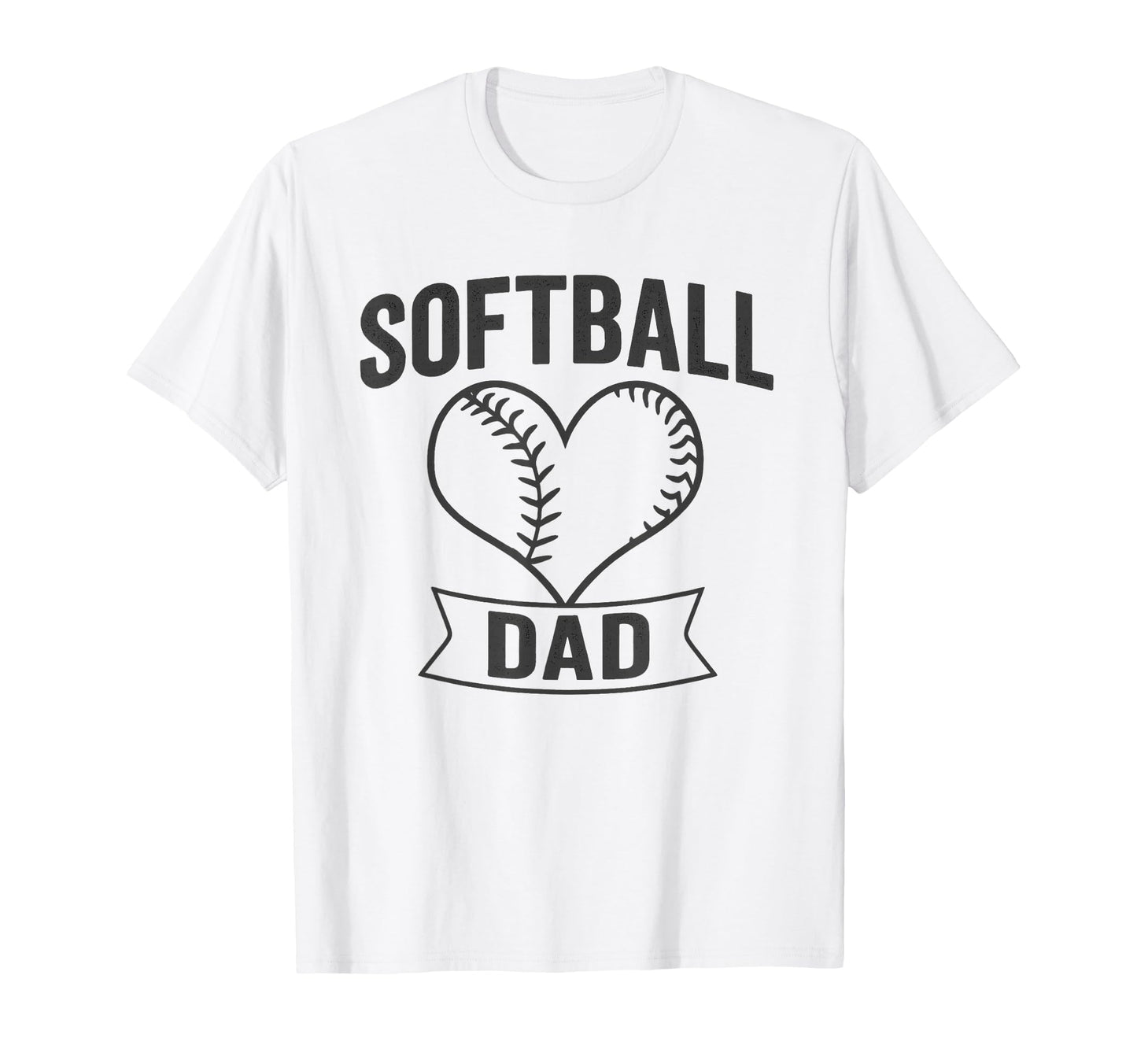 Softball Dad Minimalist Proud Father T-Shirt - Casual Everyday Wear Unisex - T-Shirt, Sweatshirt, Hoodie