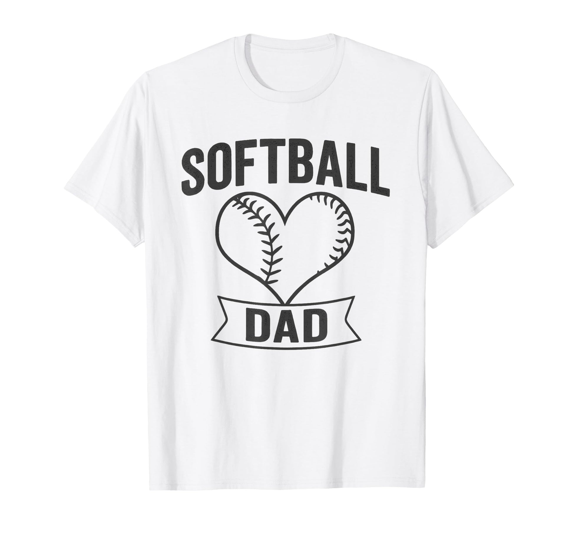 Softball Dad Minimalist Proud Father T-Shirt - Casual Everyday Wear Unisex - T-Shirt, Sweatshirt, Hoodie
