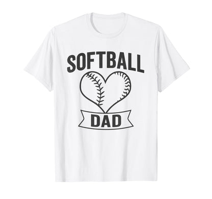 Softball Dad Minimalist Proud Father T-Shirt - Casual Everyday Wear Unisex - T-Shirt, Sweatshirt, Hoodie