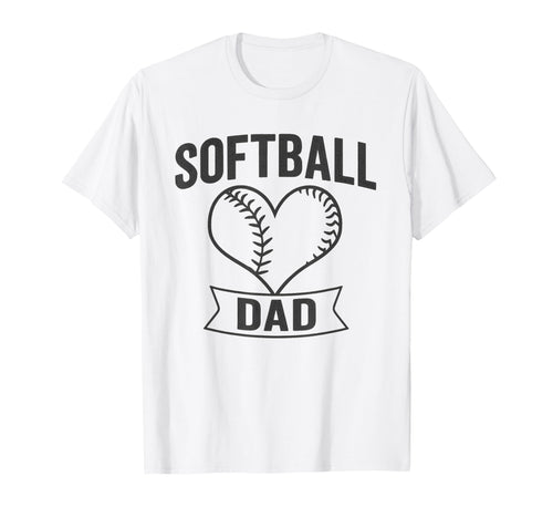 Softball Dad Minimalist Proud Father T-Shirt - Casual Everyday Wear Unisex - T-Shirt, Sweatshirt, Hoodie