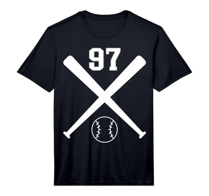 Baseball Softball Number 97 T-Shirt - Minimalist Print Men Women - T-Shirt, Sweatshirt, Hoodie
