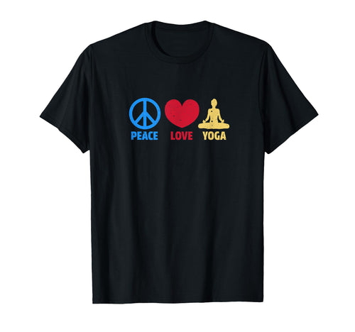 Peace Love And Yoga T-Shirt - Minimalist Print Unisex - T-Shirt, Sweatshirt, Hoodie