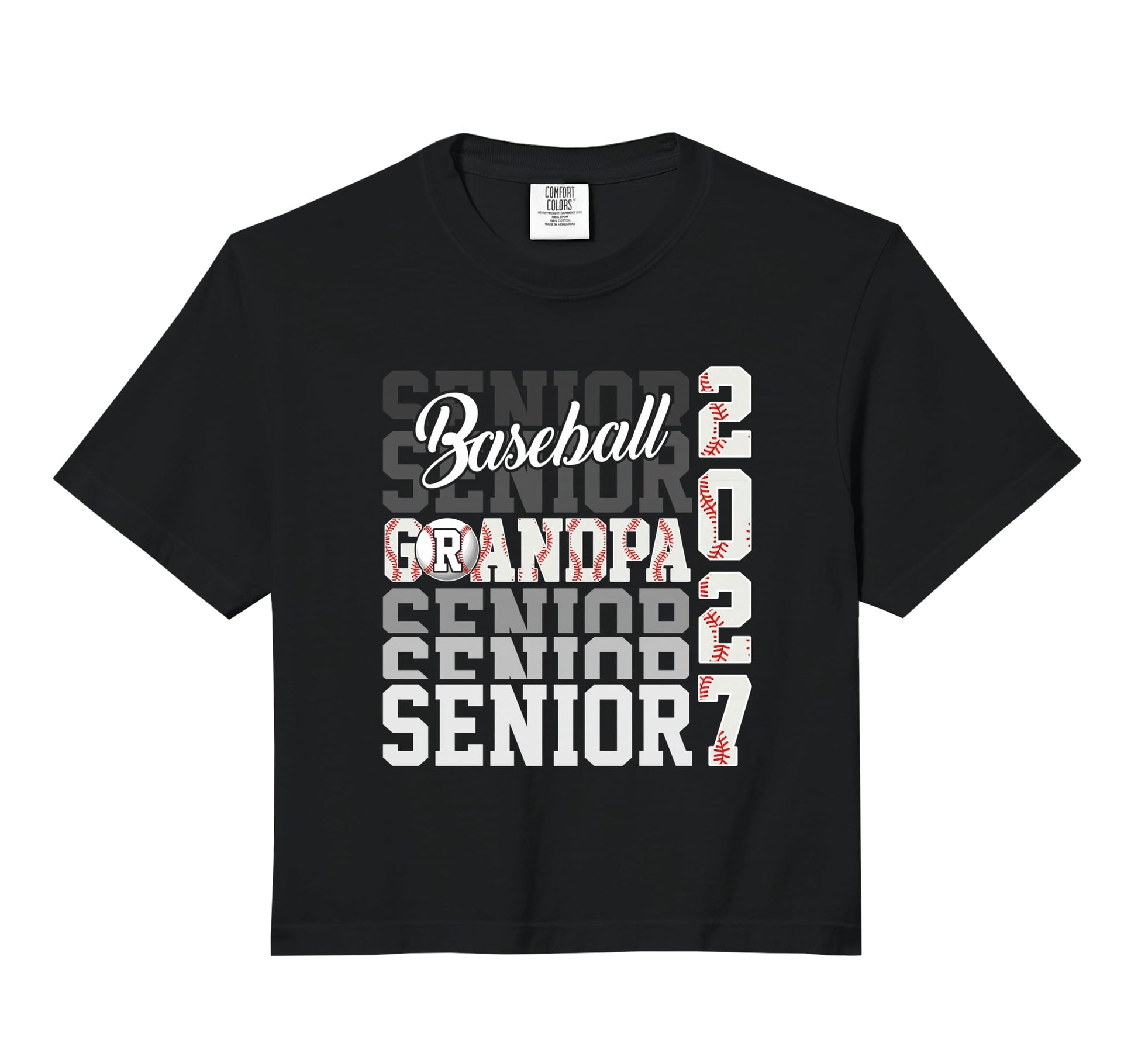 Senior 2027 Baseball Grandpa Proud Hoodie - Minimalist Print Men Women - T-Shirt, Sweatshirt, Hoodie