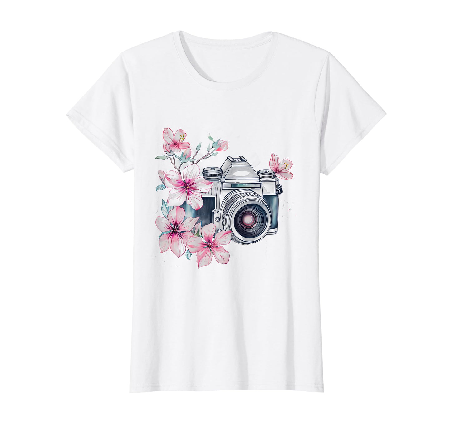 Photographer Camera Flowers T-Shirt - Aesthetic Graphic Men Women - T-Shirt, Sweatshirt, Hoodie