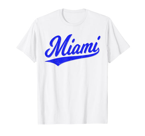 Miami Florida Varsity Script Sports T-Shirt - Aesthetic Graphic Unisex - T-Shirt, Sweatshirt, Hoodie