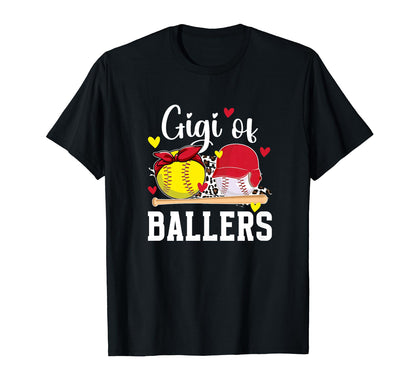 Gigi Ballers Leopard Softball T-Shirt - Custom Art Print for Adults - T-Shirt, Sweatshirt, Hoodie