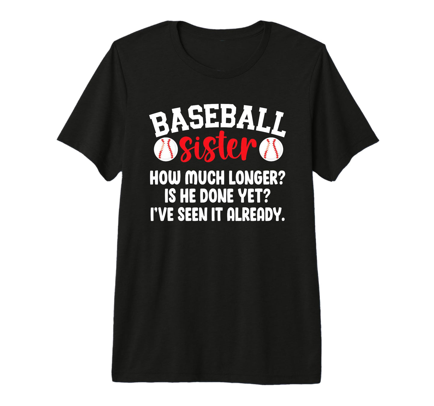Baseball Sister Baseball Players Sister T-Shirt - Aesthetic Graphic Unisex - T-Shirt, Sweatshirt, Hoodie