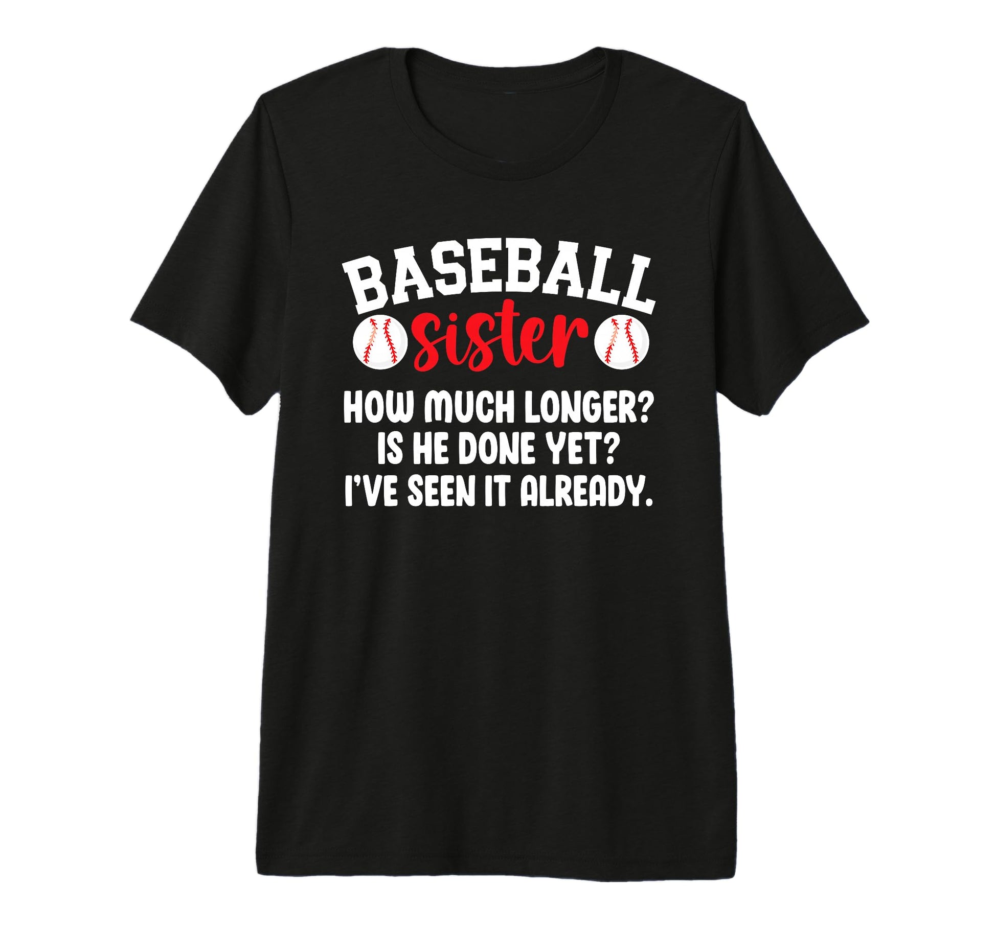 Baseball Sister Baseball Players Sister T-Shirt - Aesthetic Graphic Unisex - T-Shirt, Sweatshirt, Hoodie