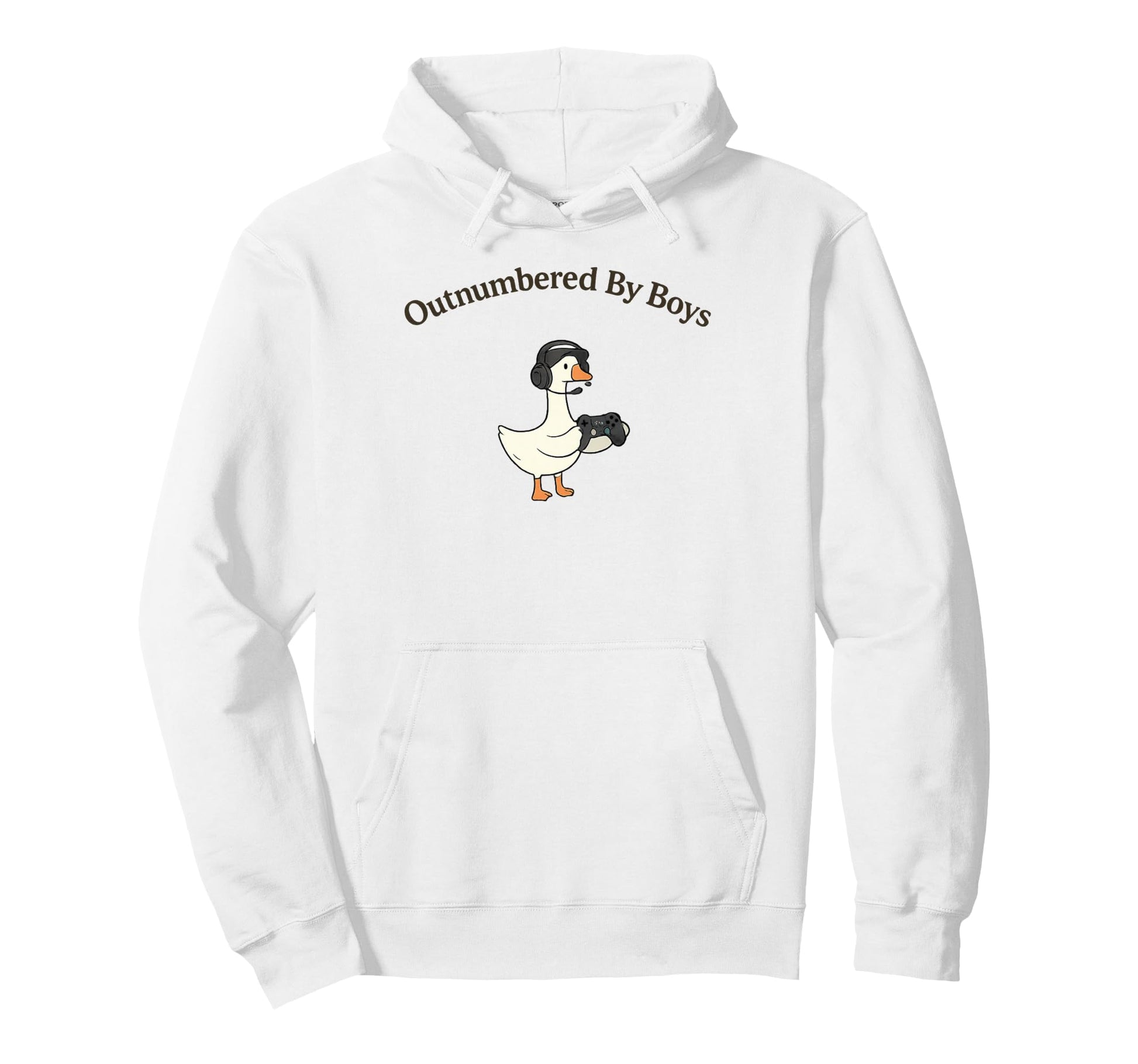 Outnumbered Gaming Dad Funny Family Hoodie - Minimalist Print Men Women - T-Shirt, Sweatshirt, Hoodie