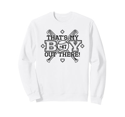 Baseball Mom Dad Thats My Proud Sweatshirt - Minimalist Print Men Women - T-Shirt, Sweatshirt, Hoodie