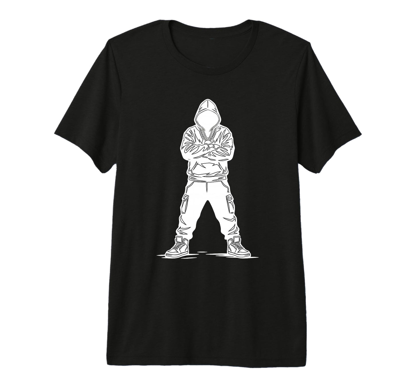 Old School Hip Hop Hodded Vibe Tri T-Shirt - Fun Novelty Design Unisex - T-Shirt, Sweatshirt, Hoodie