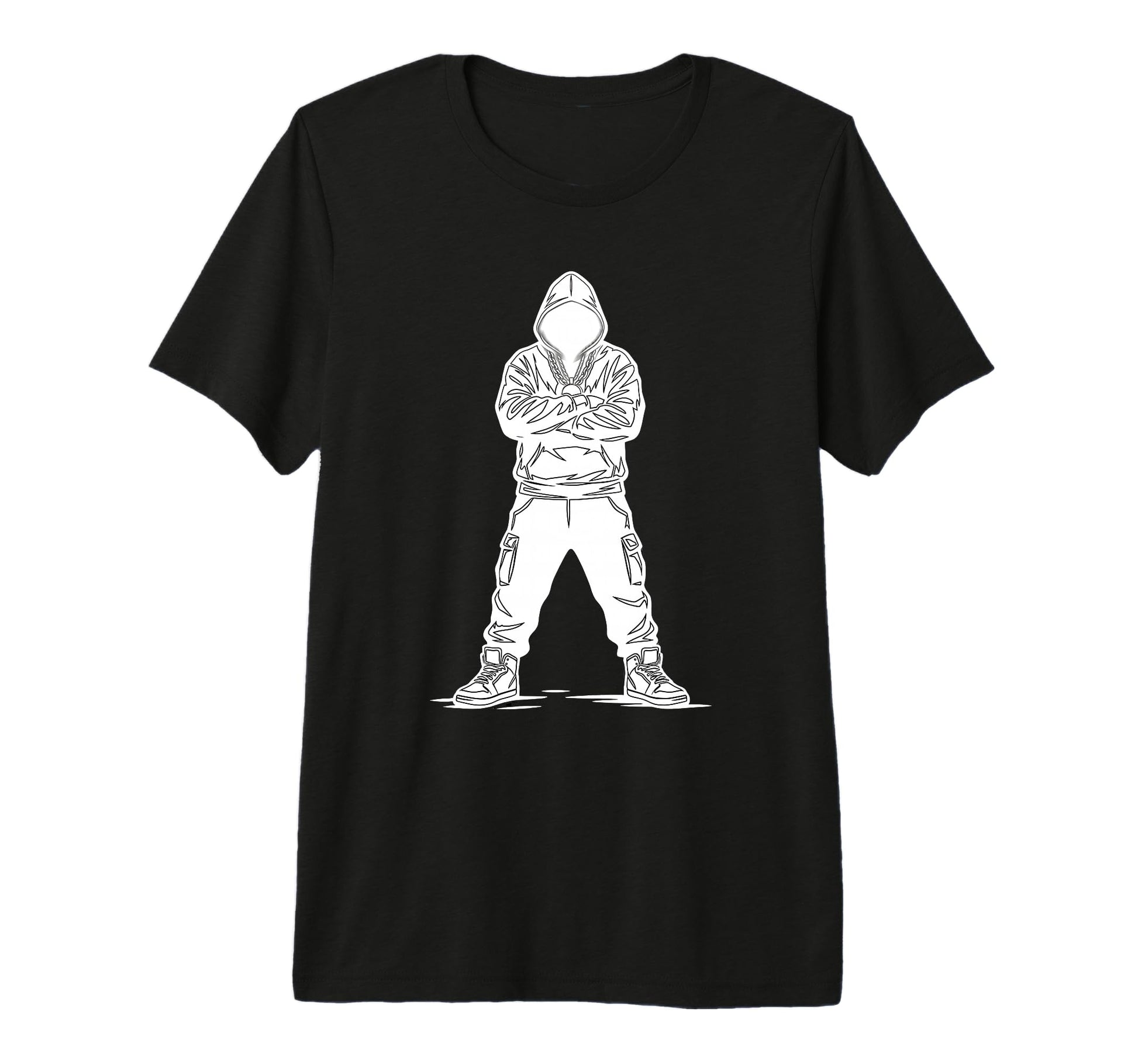 Old School Hip Hop Hodded Vibe Tri T-Shirt - Fun Novelty Design Unisex - T-Shirt, Sweatshirt, Hoodie