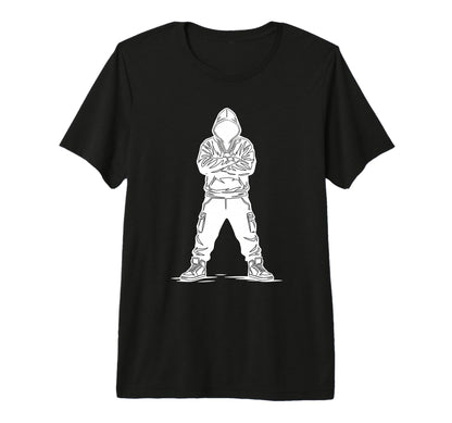 Old School Hip Hop Hodded Vibe Tri T-Shirt - Fun Novelty Design Unisex - T-Shirt, Sweatshirt, Hoodie