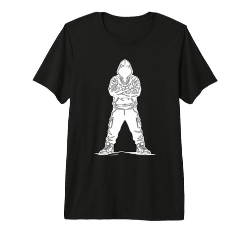Old School Hip Hop Hodded Vibe Tri T-Shirt - Fun Novelty Design Unisex - T-Shirt, Sweatshirt, Hoodie