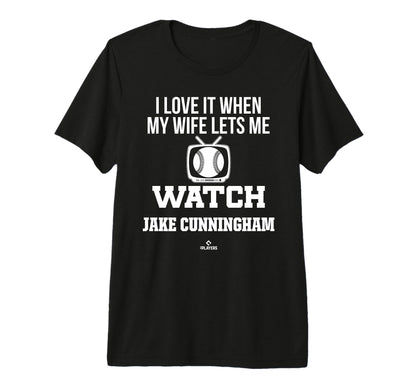 My Wife Lets Me Watch Jake Cunningham T-Shirt - Minimalist Print Unisex - T-Shirt, Sweatshirt, Hoodie