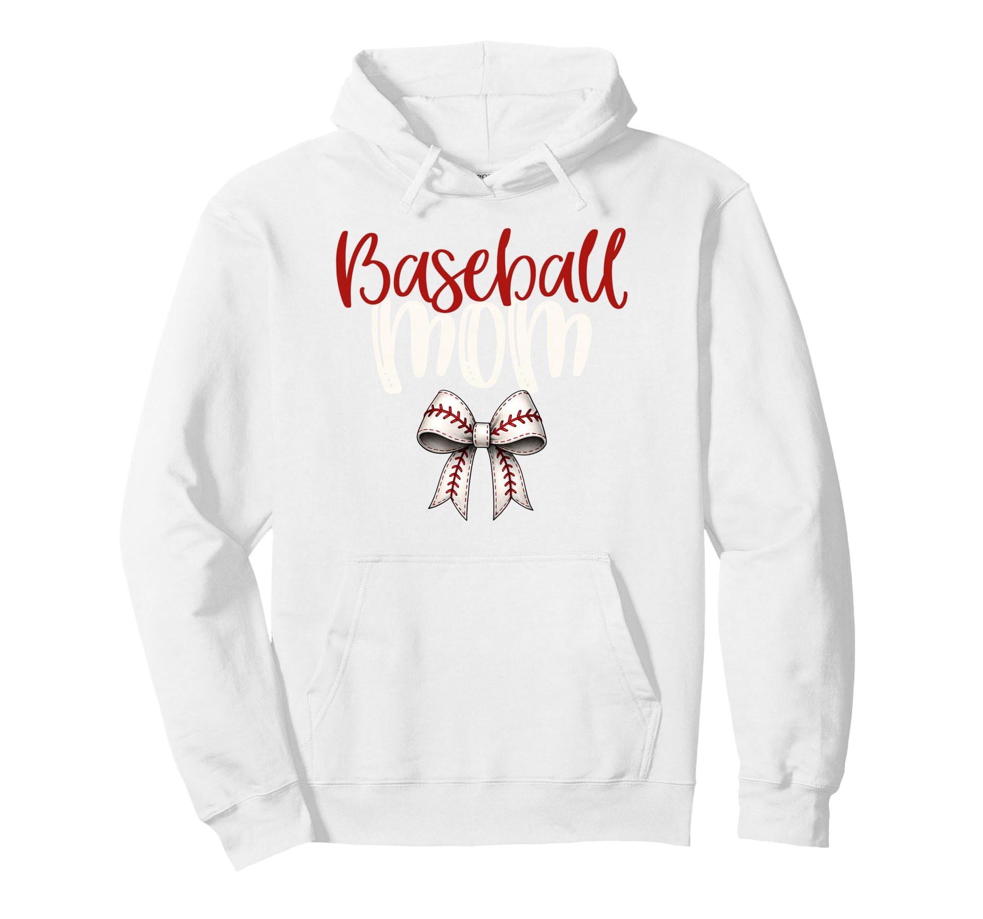 Baseball Mom Coquette Bow Game Day Hoodie - Unique Graphic Unisex - T-Shirt, Sweatshirt, Hoodie
