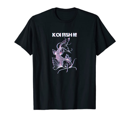 Glitch Effect Japanese Koi Fish Vaporwave T-Shirt - Graphic Print Unisex - T-Shirt, Sweatshirt, Hoodie