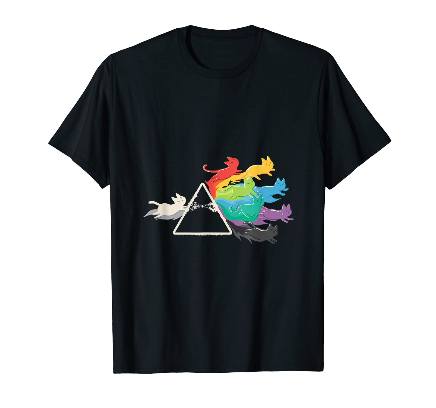 Stylish Prism Rainbow Cat T-Shirt - Streetwear Style Unisex - T-Shirt, Sweatshirt, Hoodie