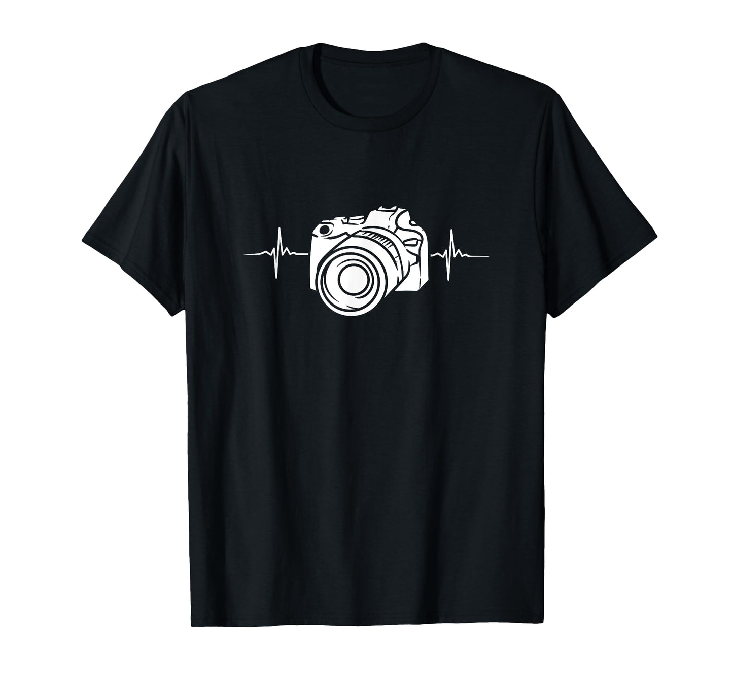 Camera Heartbeat Dslr Digital Camera T-Shirt - Trendy Graphic for Adults - T-Shirt, Sweatshirt, Hoodie