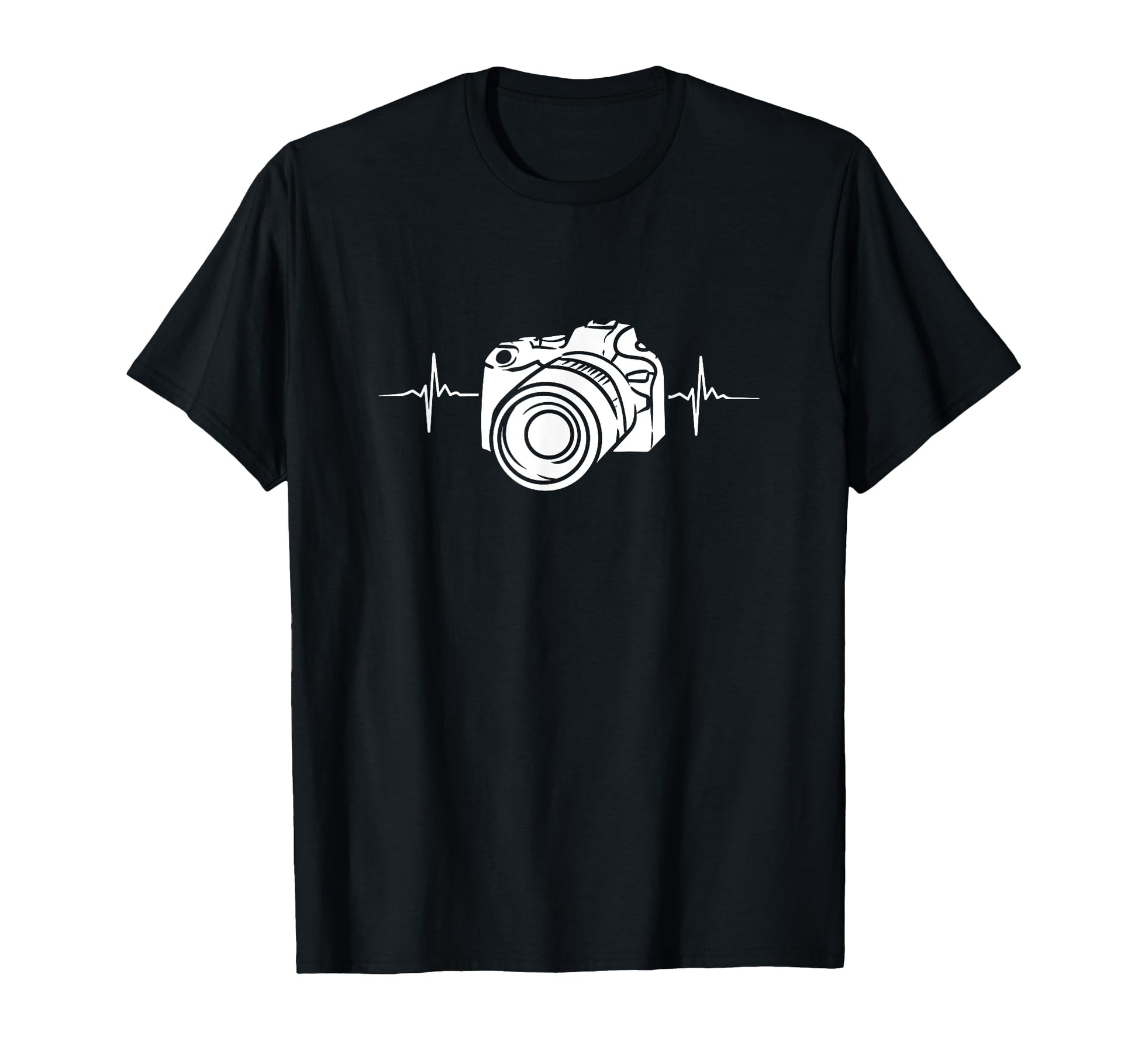 Camera Heartbeat Dslr Digital Camera T-Shirt - Trendy Graphic for Adults - T-Shirt, Sweatshirt, Hoodie