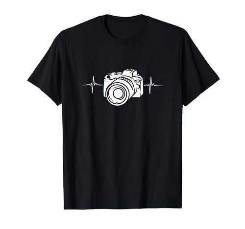 Camera Heartbeat Dslr Digital Camera T-Shirt - Trendy Graphic for Adults - T-Shirt, Sweatshirt, Hoodie