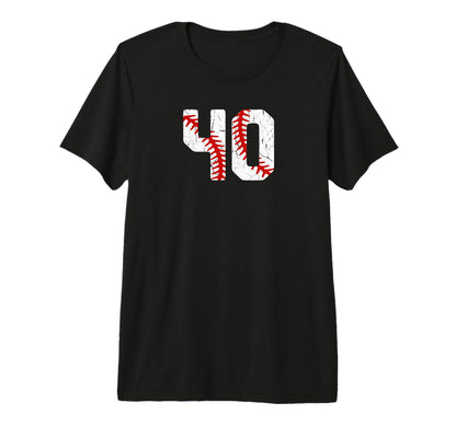 Baseball Player Jersey Number 40 T-Shirt - Casual Everyday Wear Men Women - T-Shirt, Sweatshirt, Hoodie