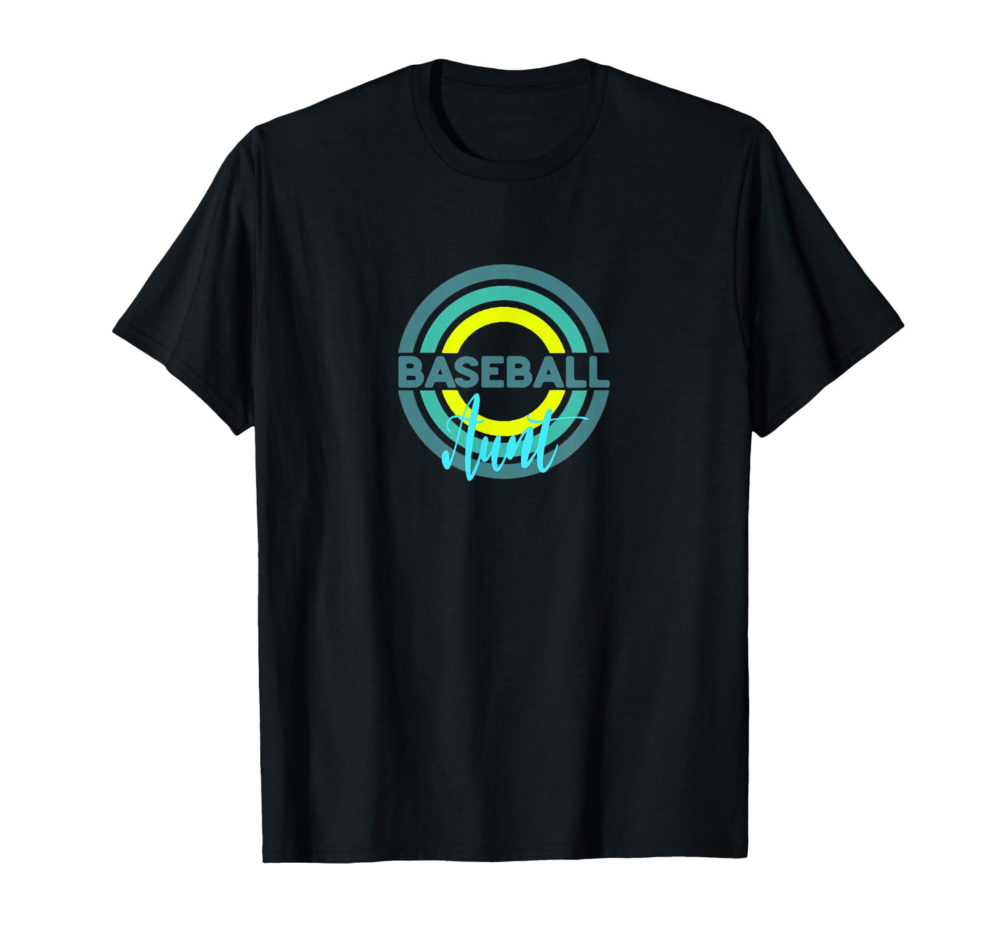 Baseball Aunt Modern Baseball Circles T-Shirt - Trendy Graphic for Adults - T-Shirt, Sweatshirt, Hoodie