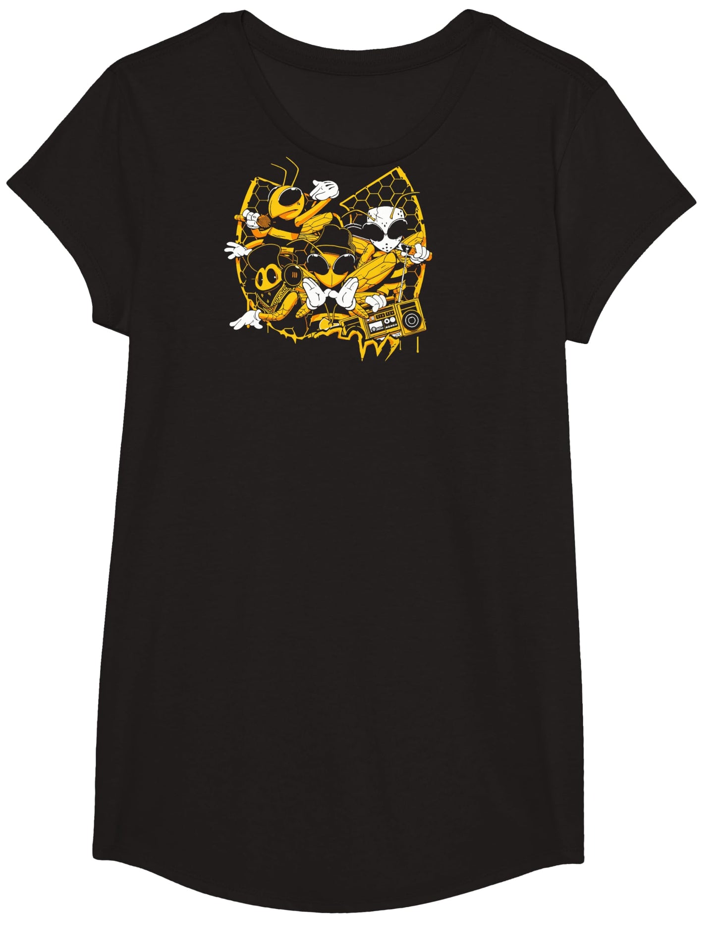 Bees Hip Hop Old School Rap Music T-Shirt - Fun Novelty Design for Adults - T-Shirt, Sweatshirt, Hoodie