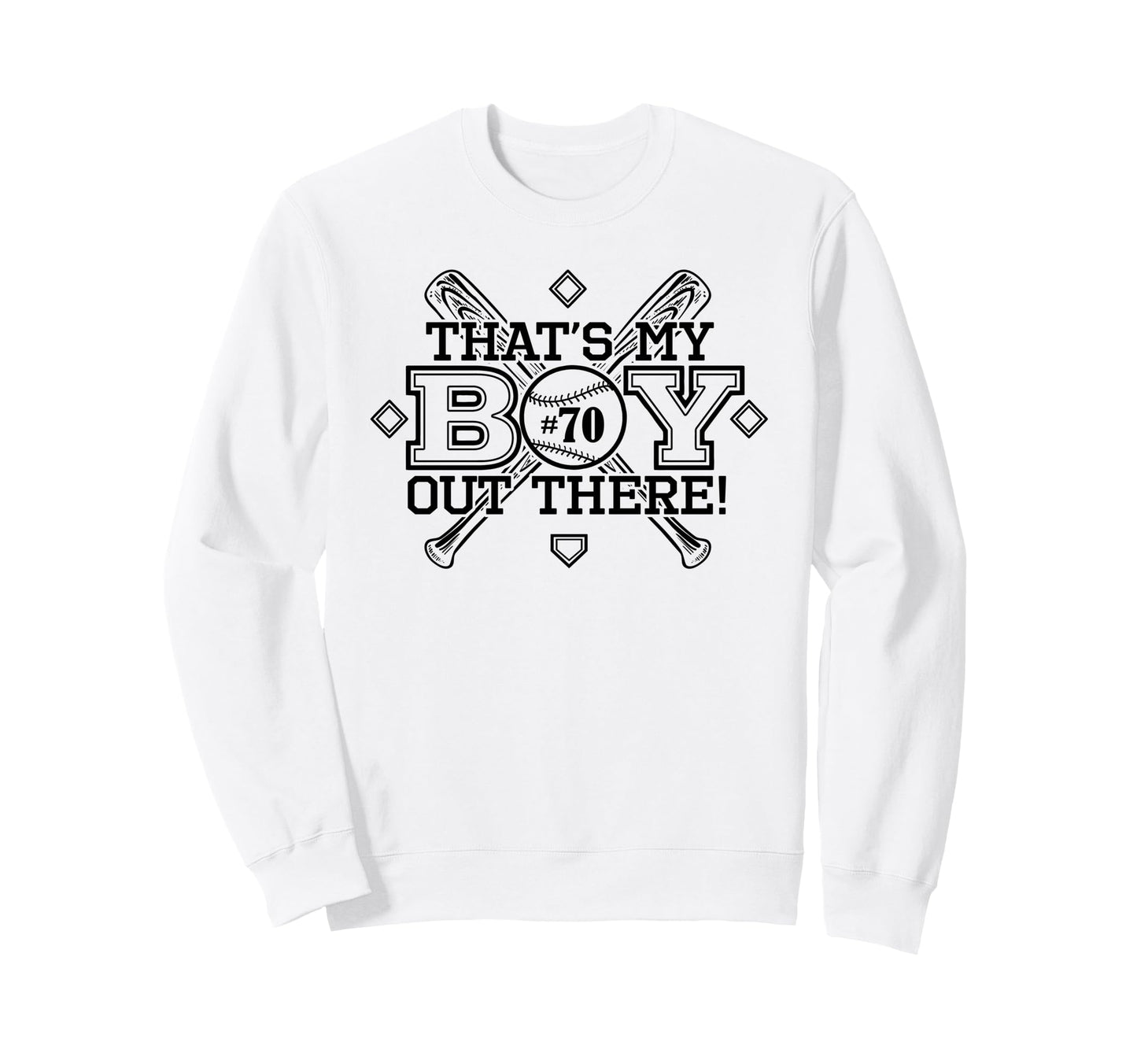 Baseball Mom Dad Thats My Proud Sweatshirt - Novelty Apparel for Adults - T-Shirt, Sweatshirt, Hoodie